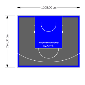 103M2/926X1108CM GRAFITOWO-NIEBIESKIE BOISKO DO KOSZYKÓWKI SPEEDSPORT HEXA POWER PRO