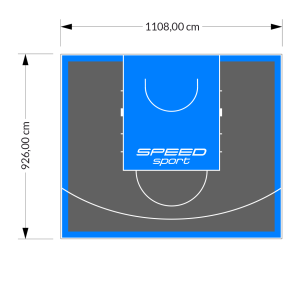 103M2/926X1108CM GRAFITOWO-BŁĘKITNE BOISKO DO KOSZYKÓWKI SPEEDSPORT HEXA POWER PRO