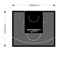103M2/926X1108CM GRAFITOWO-CZARNE BOISKO DO KOSZYKÓWKI SPEEDSPORT HEXA POWER PRO