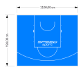 103M2/926X1108CM BŁĘKITNE BOISKO DO KOSZYKÓWKI SPEEDSPORT HEXA POWER PRO