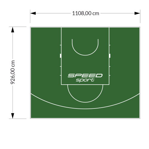 103M2/926X1108CM ZIELONE BOISKO DO KOSZYKÓWKI SPEEDSPORT HEXA POWER PRO