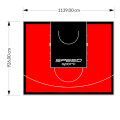 106M2/926X1139CM CZERWONO-CZARNE BOISKO DO KOSZYKÓWKI SPEEDSPORT HEXA POWER PRO