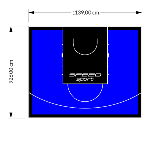 106M2/926X1139CM NIEBIESKO-CZARNE BOISKO DO KOSZYKÓWKI SPEEDSPORT HEXA POWER PRO