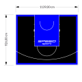 106M2/926X1139CM CZARNO-NIEBIESKIE BOISKO DO KOSZYKÓWKI SPEEDSPORT HEXA POWER PRO