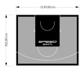 106M2/926X1139CM SZARO-CZARNE BOISKO DO KOSZYKÓWKI SPEEDSPORT HEXA POWER PRO