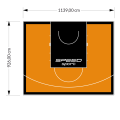 106M2/926X1139CM POMARAŃCZOWO-CZARNE BOISKO DO KOSZYKÓWKI SPEEDSPORT HEXA POWER PRO