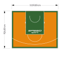 106M2/926X1139CM POMARAŃCZOWO-ZIELONE BOISKO DO KOSZYKÓWKI SPEEDSPORT HEXA POWER PRO