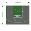 106M2/926X1139CM GRAFITOWO-ZIELONE BOISKO DO KOSZYKÓWKI SPEEDSPORT HEXA POWER PRO
