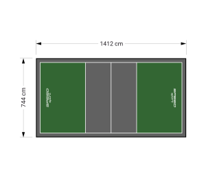 105M2/1412X744CM ZIELONO-GRAFITOWE BOISKO DO SIATKÓWKI SPEEDSPORT HEXA POWER PRO