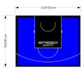 108M2/926X1169CM NIEBIESKO-CZARNE BOISKO DO KOSZYKÓWKI SPEEDSPORT HEXA POWER PRO