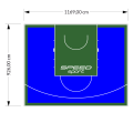 108M2/926X1169CM NIEBIESKO-ZIELONE BOISKO DO KOSZYKÓWKI SPEEDSPORT HEXA POWER PRO