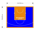 108M2/926X1169CM NIEBIESKO-POMARAŃCZOWE BOISKO DO KOSZYKÓWKI SPEEDSPORT HEXA POWER PRO