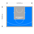 108M2/926X1169CM BŁĘKITNO-SZARE BOISKO DO KOSZYKÓWKI SPEEDSPORT HEXA POWER PRO