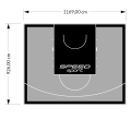108M2/926X1169CM SZARO-CZARNE BOISKO DO KOSZYKÓWKI SPEEDSPORT HEXA POWER PRO