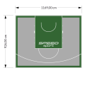 108M2/926X1169CM SZARO-ZIELONE BOISKO DO KOSZYKÓWKI SPEEDSPORT HEXA POWER PRO