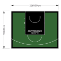 108M2/926X1169CM ZIELONO-CZARNE BOISKO DO KOSZYKÓWKI SPEEDSPORT HEXA POWER PRO