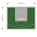 108M2/926X1169CM ZIELONO-SZARE BOISKO DO KOSZYKÓWKI SPEEDSPORT HEXA POWER PRO
