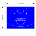 108M2/926X1169CM NIEBIESKIE BOISKO DO KOSZYKÓWKI SPEEDSPORT HEXA POWER PRO