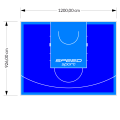 111M2/926X1200CM NIEBIESKO-BŁĘKITNE BOISKO DO KOSZYKÓWKI SPEEDSPORT HEXA POWER PRO