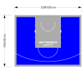 111M2/926X1200CM NIEBIESKO-SZARE BOISKO DO KOSZYKÓWKI SPEEDSPORT HEXA POWER PRO