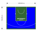111M2/926X1200CM NIEBIESKO-ZIELONE BOISKO DO KOSZYKÓWKI SPEEDSPORT HEXA POWER PRO