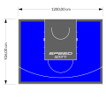 111M2/926X1200CM NIEBIESKO-GRAFITOWE BOISKO DO KOSZYKÓWKI SPEEDSPORT HEXA POWER PRO