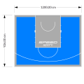 111M2/926X1200CM BŁĘKITNO-SZARE BOISKO DO KOSZYKÓWKI SPEEDSPORT HEXA POWER PRO