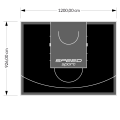 111M2/926X1200CM CZARNO-GRAFITOWE BOISKO DO KOSZYKÓWKI SPEEDSPORT HEXA POWER PRO