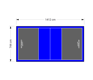 105M2/1412X744CM GRAFITOWO-NIEBIESKIE BOISKO DO SIATKÓWKI SPEEDSPORT HEXA POWER PRO
