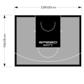 111M2/926X1200CM SZARO-CZARNE BOISKO DO KOSZYKÓWKI SPEEDSPORT HEXA POWER PRO