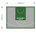 111M2/926X1200CM SZARO-ZIELONE BOISKO DO KOSZYKÓWKI SPEEDSPORT HEXA POWER PRO