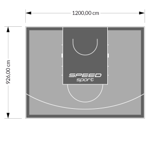 111M2/926X1200CM SZARO-GRAFITOWE BOISKO DO KOSZYKÓWKI SPEEDSPORT HEXA POWER PRO