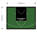 111M2/926X1200CM ZIELONO-CZARNE BOISKO DO KOSZYKÓWKI SPEEDSPORT HEXA POWER PRO