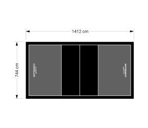 105M2/1412X744CM GRAFITOWO-CZARNE BOISKO DO SIATKÓWKI SPEEDSPORT HEXA POWER PRO