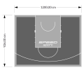 111M2/926X1200CM GRAFITOWO-SZARE BOISKO DO KOSZYKÓWKI SPEEDSPORT HEXA POWER PRO