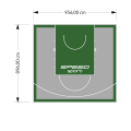 86M2/896X956CM SZARO-ZIELONE BOISKO DO KOSZYKÓWKI SPEEDSPORT HEXA POWER PRO