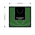 86M2/896X956CM ZIELONO-CZARNE BOISKO DO KOSZYKÓWKI SPEEDSPORT HEXA POWER PRO