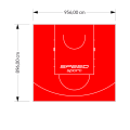 86M2/896X956CM CZERWONE BOISKO DO KOSZYKÓWKI SPEEDSPORT HEXA POWER PRO