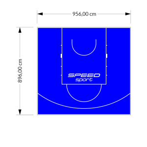 86M2/896X956CM NIEBIESKIE BOISKO DO KOSZYKÓWKI SPEEDSPORT HEXA POWER PRO