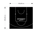 86M2/896X956CM CZARNE BOISKO DO KOSZYKÓWKI SPEEDSPORT HEXA POWER PRO