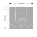 86M2/896X956CM SZARE BOISKO DO KOSZYKÓWKI SPEEDSPORT HEXA POWER PRO