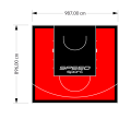 89M2/896X987CM CZERWONO-CZARNE BOISKO DO KOSZYKÓWKI SPEEDSPORT HEXA POWER PRO