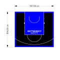 89M2/896X987CM CZARNO-NIEBIESKIE BOISKO DO KOSZYKÓWKI SPEEDSPORT HEXA POWER PRO