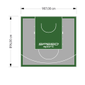 89M2/896X987CM SZARO-ZIELONE BOISKO DO KOSZYKÓWKI SPEEDSPORT HEXA POWER PRO