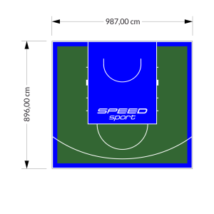 89M2/896X987CM ZIELONO-NIEBIESKIE BOISKO DO KOSZYKÓWKI SPEEDSPORT HEXA POWER PRO