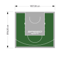89M2/896X987CM ZIELONO-SZARE BOISKO DO KOSZYKÓWKI SPEEDSPORT HEXA POWER PRO