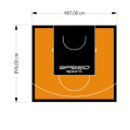 89M2/896X987CM POMARAŃCZOWO-CZARNE BOISKO DO KOSZYKÓWKI SPEEDSPORT HEXA POWER PRO