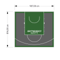 89M2/896X987CM GRAFITOWO-ZIELONE BOISKO DO KOSZYKÓWKI SPEEDSPORT HEXA POWER PRO