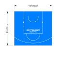 89M2/896X987CM BŁĘKITNE BOISKO DO KOSZYKÓWKI SPEEDSPORT HEXA POWER PRO
