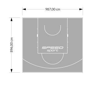 89M2/896X987CM SZARE BOISKO DO KOSZYKÓWKI SPEEDSPORT HEXA POWER PRO